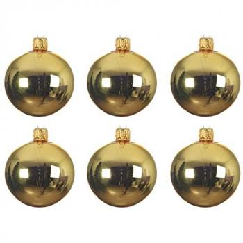 Set di 6 Palline di Natale Oro Lucido Ø 8 cm