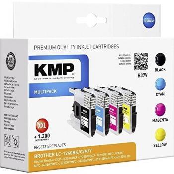 KMP B37V - Juego de cartuchos compatibles LC-1240BK/LC-1240C/LC-1240M/LC-1240Y