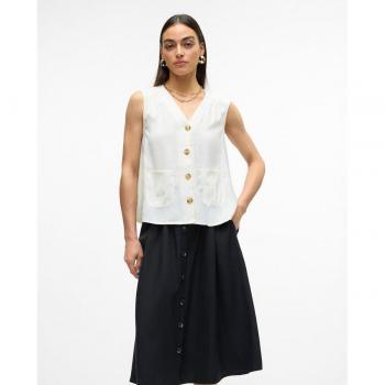 Blusa Casual Vero Moda con Bolsillos y Cierre de Botón