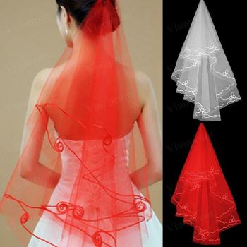 Velo de novia simple marfil