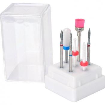 7-Piece Diamond Ceramic Nail Drill Bit Set for Manicure - RIKONKA