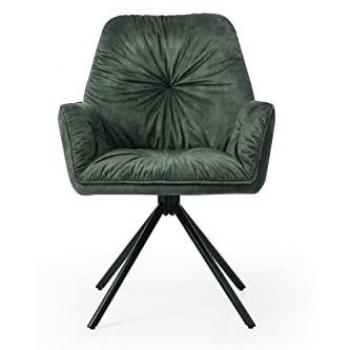 Schalenstuhl SALESFEVER Stühle Gr. B/H/T: 61 cm x 90 cm x 59 cm, Samtvelours Samtoptik, Metall, grün