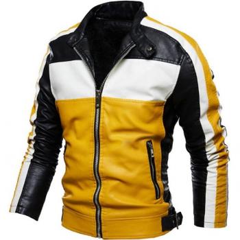 Men's Casual Motorcycle Leather Jacket