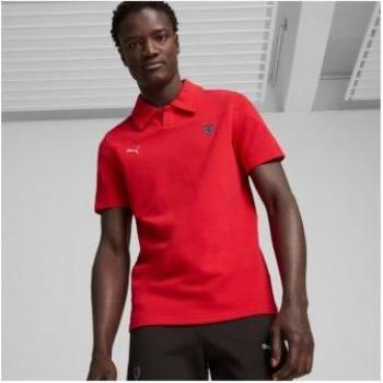 Puma Polo Ferrari Style Rosso Corsa Short Sleeve S