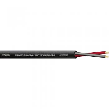 Cavo per Altoparlanti Professionale Cordial CLS 240 Black, 2 x 4 mm², Nero, Vendita a Metro