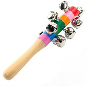 Sonajero de maraca de arena de madera