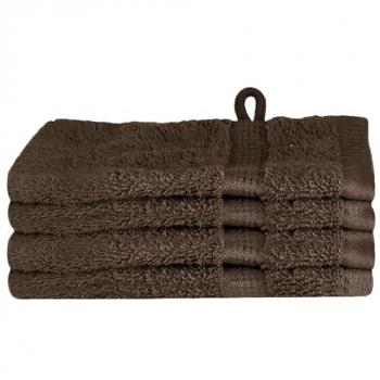 Set di Panni per il Viso 4x – Solido Marrone in Cotone – VidaXL