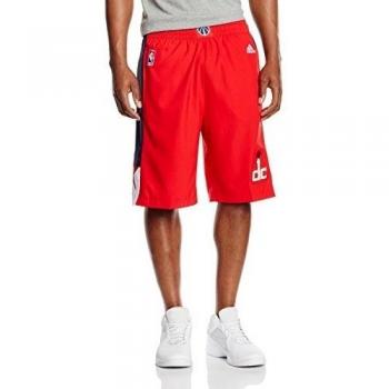 Adidas Pantalón corto de baloncesto Washington Wizards para Hombre, Rojo