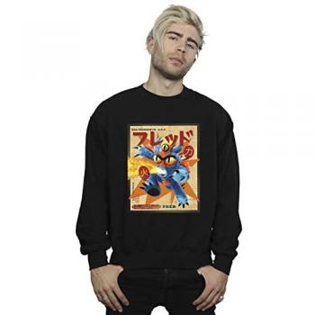 Sudadera Baymax Fred Estampado de Periódico para Hombre