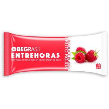 Obegrass Entrehoras Barrita Chocolate Blanco y Frutos Rojos