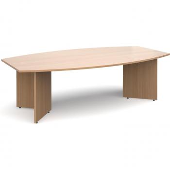 Radial Office Boardroom Table 2400mm x 800mm x 1300mm - Beech