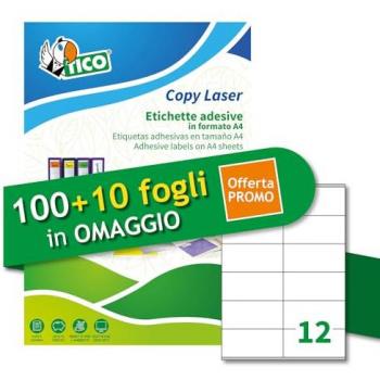 Tico White Adhesive Labels 12/Sheet