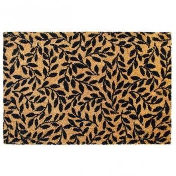 Zerbino Ramoscello Fibra di Cocco 60x40 Motivo Naturale Nero Nero