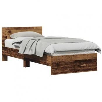 Cama sin colchón Vidaxl con cabecera de madera antigua 90 x 190 cm