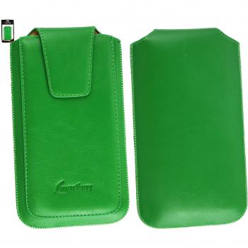 Emartbuy DPA X100 5.5 Pulgadas Smartphone Sleek Serie Verde Cuero PU de Lujo Funda Carcasa Case Tipo Bolsa