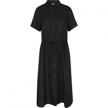 Tommy Hilfiger Hemdkleid WW0WW41911 Schwarz Relaxed Fit 42 female