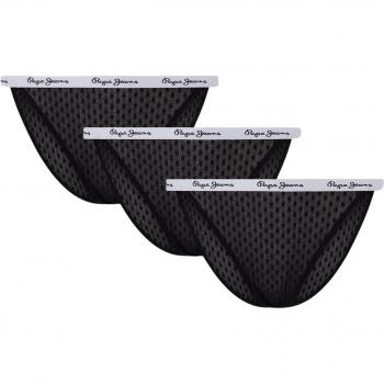 Bikini Slip Donna Pepe Jeans Dot 3 Unità Nero