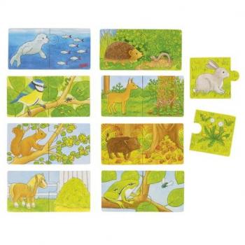 Goki Holzpuzzle Wer isst was? (18 Teile)