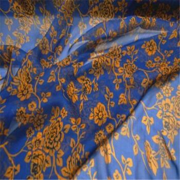 Tela de Gasa de Seda 100% con Estampado Vintage para Bufanda y Vestido de Primavera