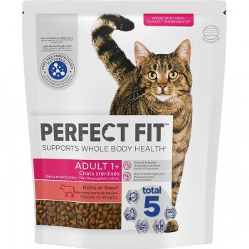 Perfect Fit Stérile Adulte 1+ Riche en bœuf pour chat - 5 x 1,4 kg