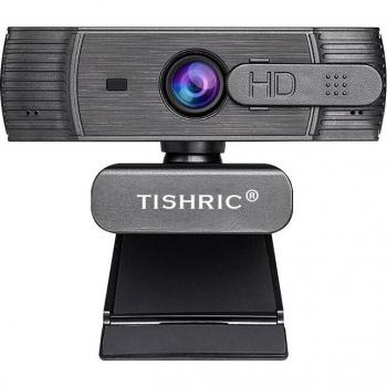 Tishric T200 Full HD 1080p Auto-Focus Webcam with Built‑in Mic and Privacy Cover