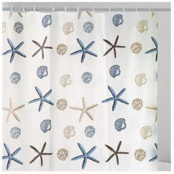 Tenda Doccia Impermeabile in Vinile 120x200 cm con Ganci Modello Fondale