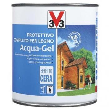 PROTETTIVO COMPLETO ACQUA-GEL PER PROTEGGERE E DECORARE QUALSIASI TIPO DI LEGNO ESTERNO ED INTERNO NOCE MEDIO DA 2,5LT - V33
