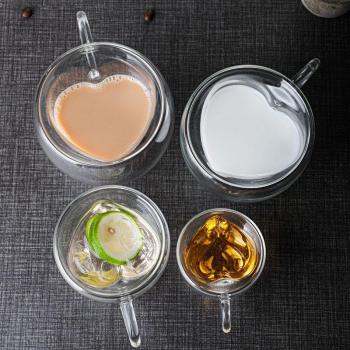 LoveNest Dual‑Cup Glass Thermo Mug