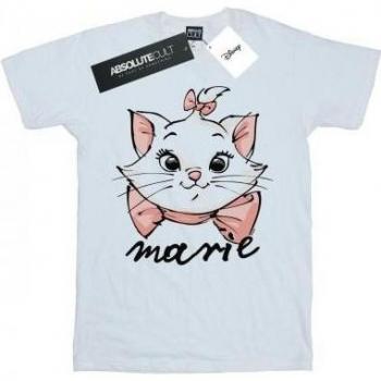 T-shirt en coton blanc pour filles Disney Les Aristochats avec dessin de Marie 8-9 ans