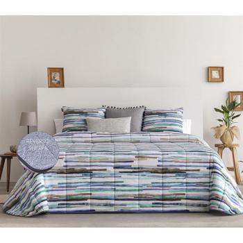 Edredón Sherpa Badía Azul 135 cm, 100% Algodón