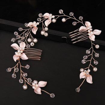 Pearl Leaf Tiara Headband