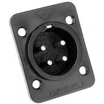 Amphenol AP-5-22 XLR-Steckverbinder Flanschstecker Polzahl (num): 5 Schwarz 1 St