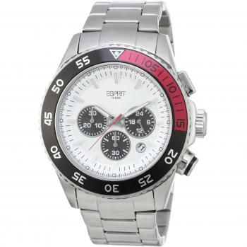 Varic Chrono Silver – Esprit Herren-Quarzchronometer mit Edelstahlgehäuse, 24h‑Anzeige, Datum und Drehschraubenschraube