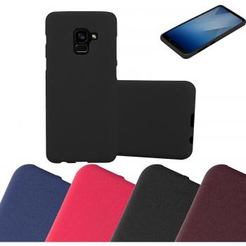 Coque TPU Gel Mate Noir pour Samsung Galaxy A8 2018