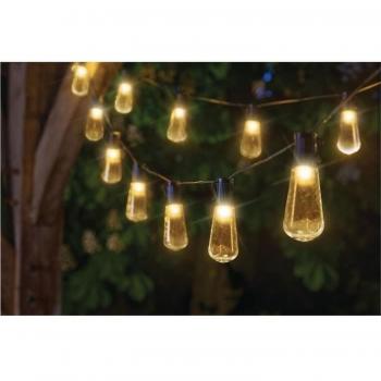LED-Solar-Lichterkette DecoBulb, 20-flammig, transparent