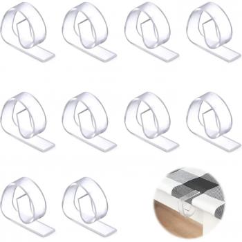 Clip de nappe en plastique clair 30 unités