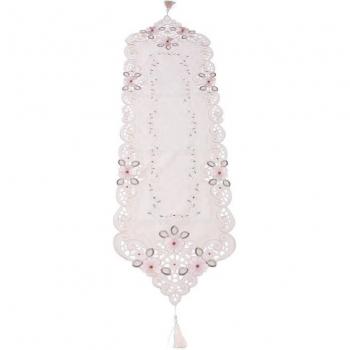 Floral Embroidered Table Runner #2 Size 40x150cm