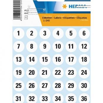 HERMA Etiket 4124 12mm getallen 1-240 240 stuks