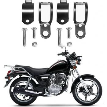 Motorcycle Turn Signal Fork Clamp Mounting Bracket - 1 Pair