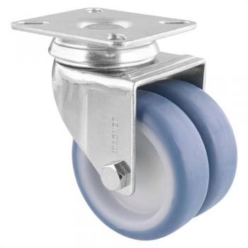 Rotelle Pivottanti Doppie ECO Ø 75 mm - Wagner, Set di 4 Pezzi