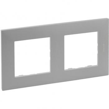 Niloe Step - podwójna ramka 2x w kolorze aluminium (863392)