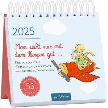 ARS EDITION ARSEDITION 13283 Postkartenkalender Man sieht nur mit dem Herzen gut 2025