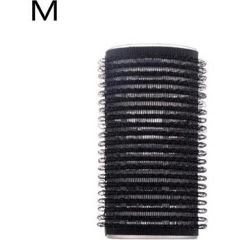 Black Nylon Self Grip Hair Rollers - 4 Pack