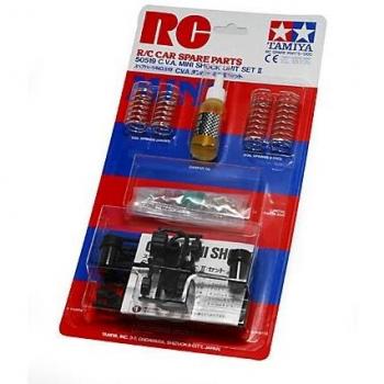 Ammortizzatore a Pressione Tamiya 1:10 Nero con Molle Argento - Set di 4