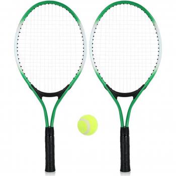 2Pcs Youth Tennis Rackets with Tennis Ball and Cover