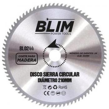 Disco de Corte para Sierra de Madera Blim 250mm - 36 Dientes con Recubrimiento en Carburo