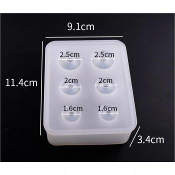 Clear Silicone Epoxy Resin Molds for Jewelry - 6 Sizes Egg Ball Shape