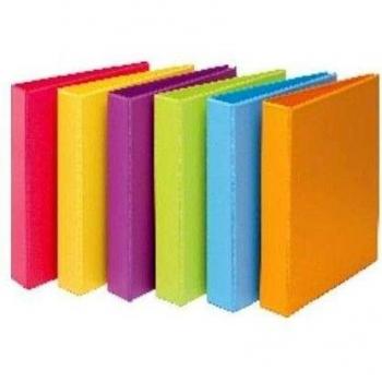 Carpeta Naranja Fun Color 4 Anillas 25 mm PVC