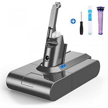 Batteria di Sostituzione Dyson V8 21.6V 4000mAh + Filtri e Spazzola