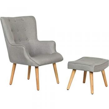 Fauteuil scandinave Odense - Gris clair